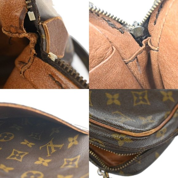 Authentic LOUIS VUITTON Danube Shoulder Bag Monogram Leather Brown - Picture 9 of 16